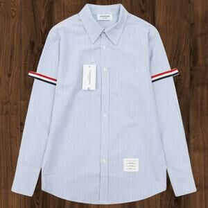 Thom Browne Men's Blue Long Sleeve Shirt